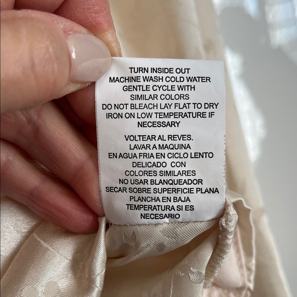 June & Hudson NWOT Cream Ruched Puff Criss Cross Closure Bohemian Blouse, Size L - Picture 12 of 12